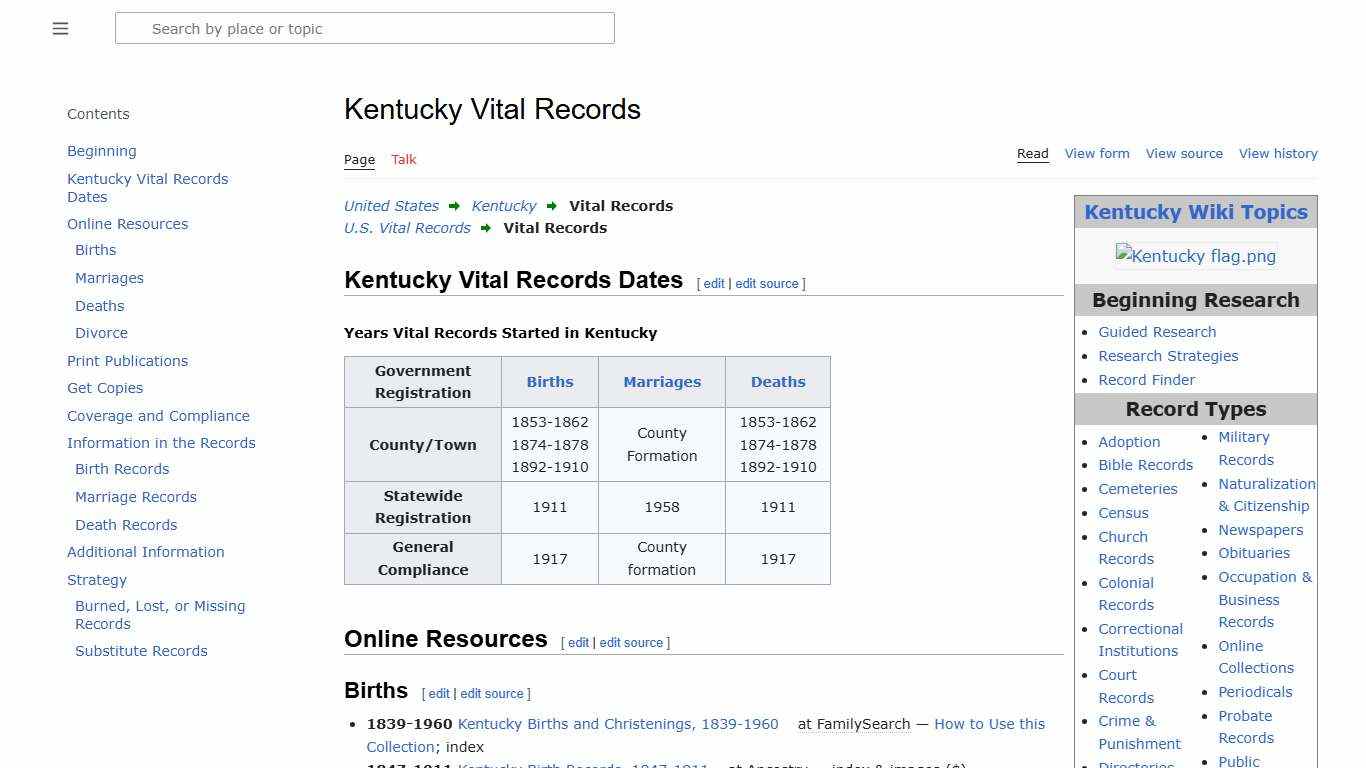Kentucky Vital Records • FamilySearch